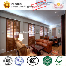 Basswood Tracking Plantation Shutter with by pass and bi fold Made in China